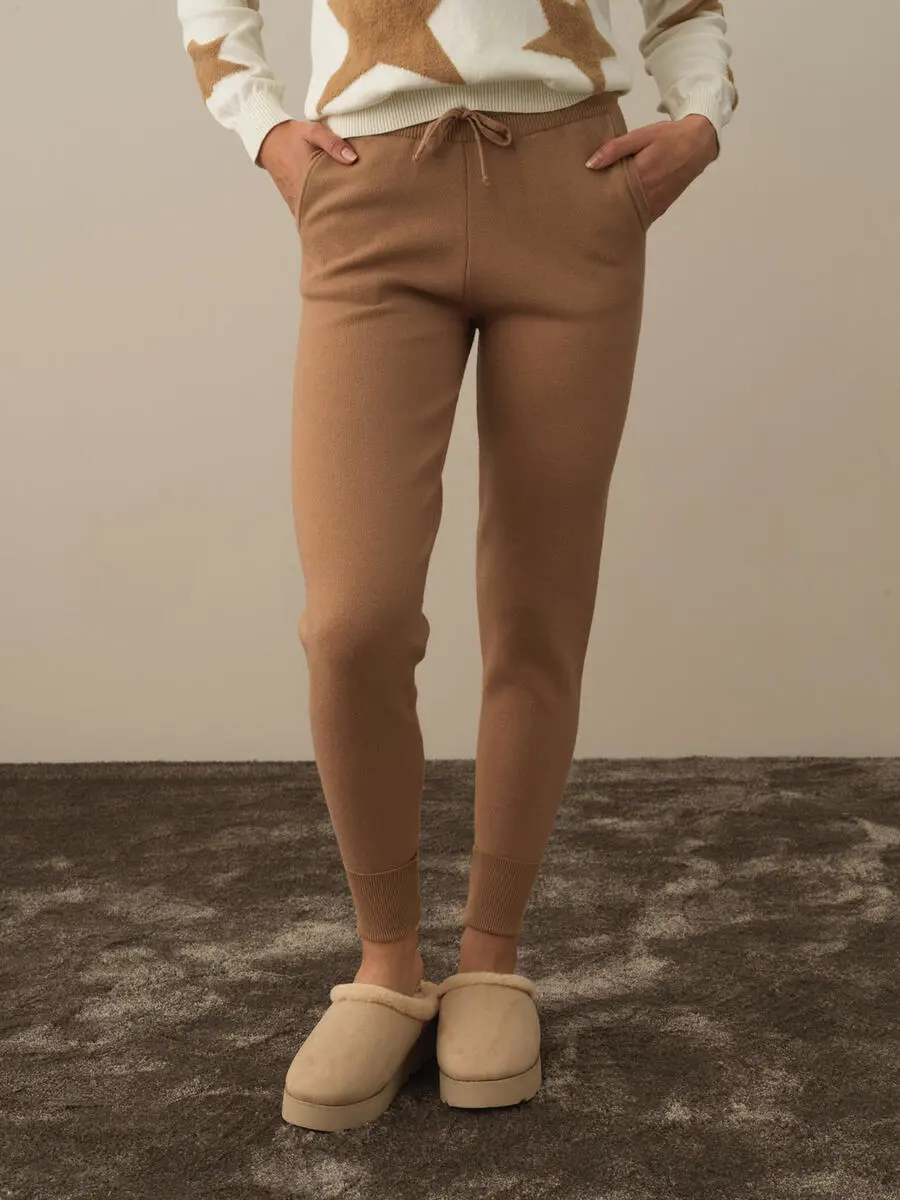 Xint Yüksek Bel Regular Fit Triko Pantolon. 2