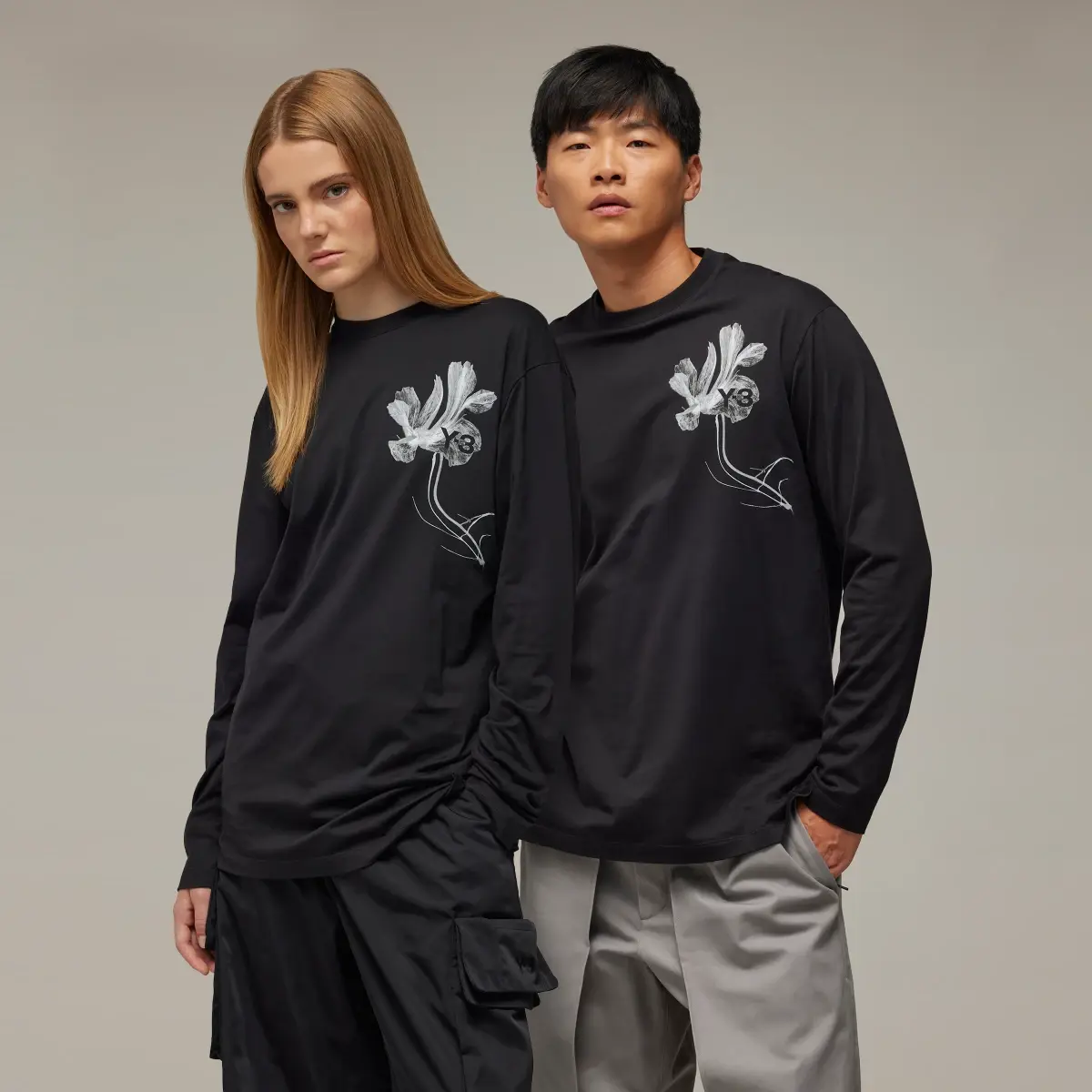 Adidas Y-3 Graphic Long Sleeve Tee. 1