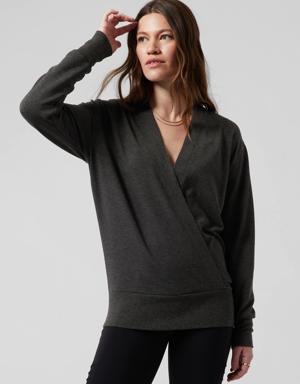 Purana V&#45Neck Wrap Sweatshirt black