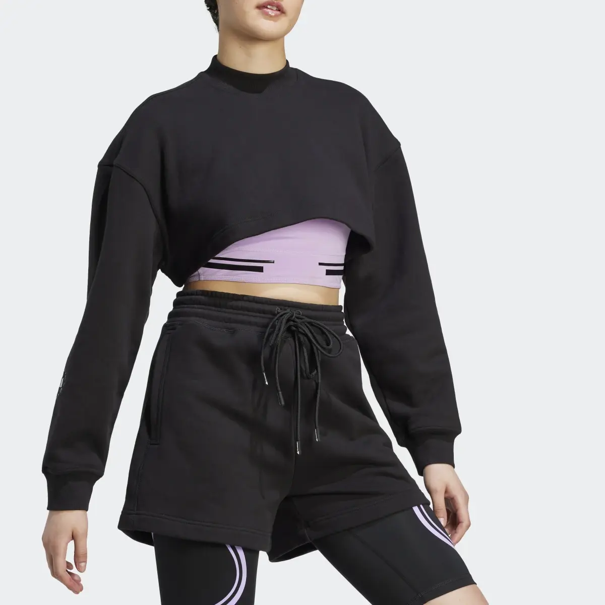 Adidas by Stella McCartney TrueCasuals Cropped Sportswear Sweatshirt. 1