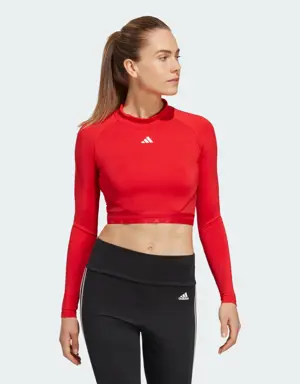 AEROREADY Hyperglam Crop Long-Sleeve Top