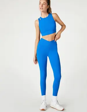 Forever 21 Active Ribbed Surplice Leggings Sapphire