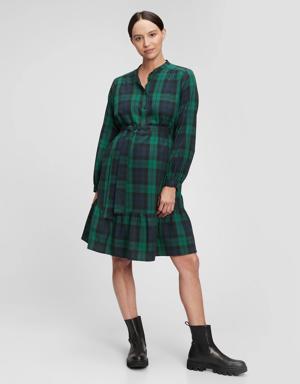 Gap Maternity Flannel Dress blue