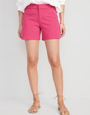High-Waisted Pixie Shorts for Women -- 5-inch inseam pink