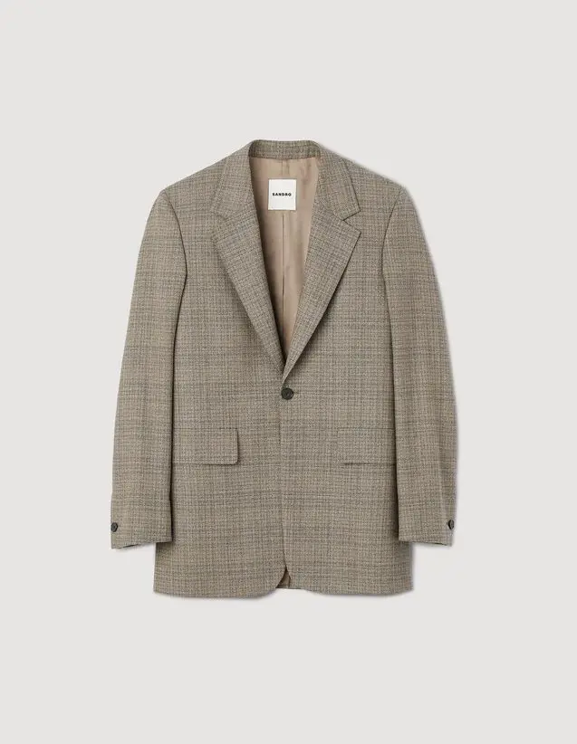 Sandro Wool checked suit jacket. 2