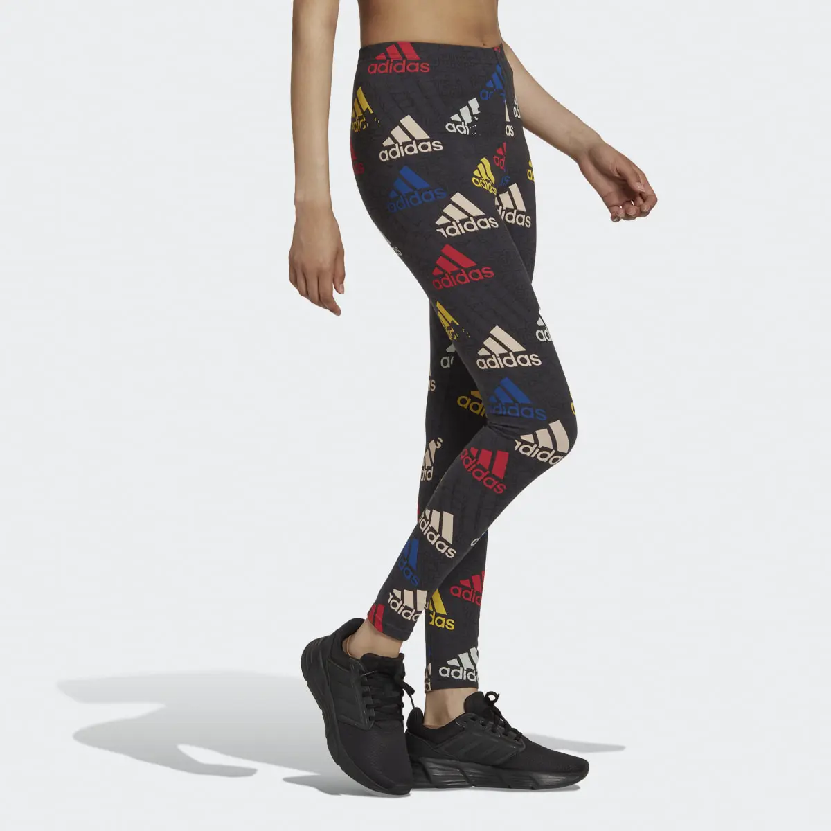 Adidas Essentials Multi-Colored Logo Leggings. 3