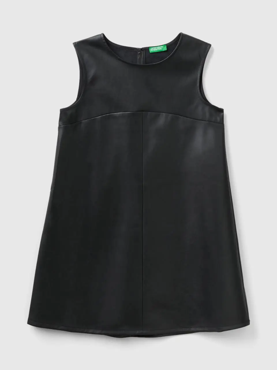 Benetton dress in imitation leather fabric. 1