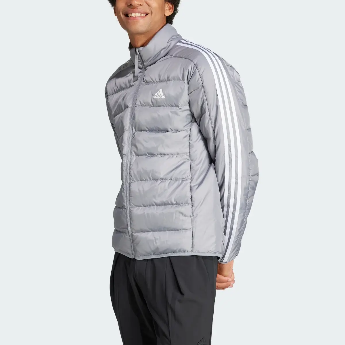 Adidas Essentials 3-Stripes Light Down Jacket. 1