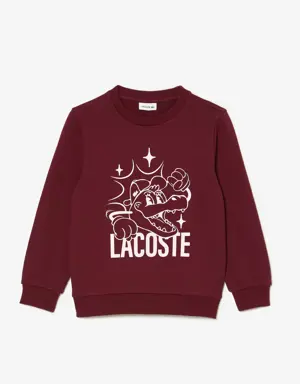 Unisex Crocodile Print Cotton Sweatshirt