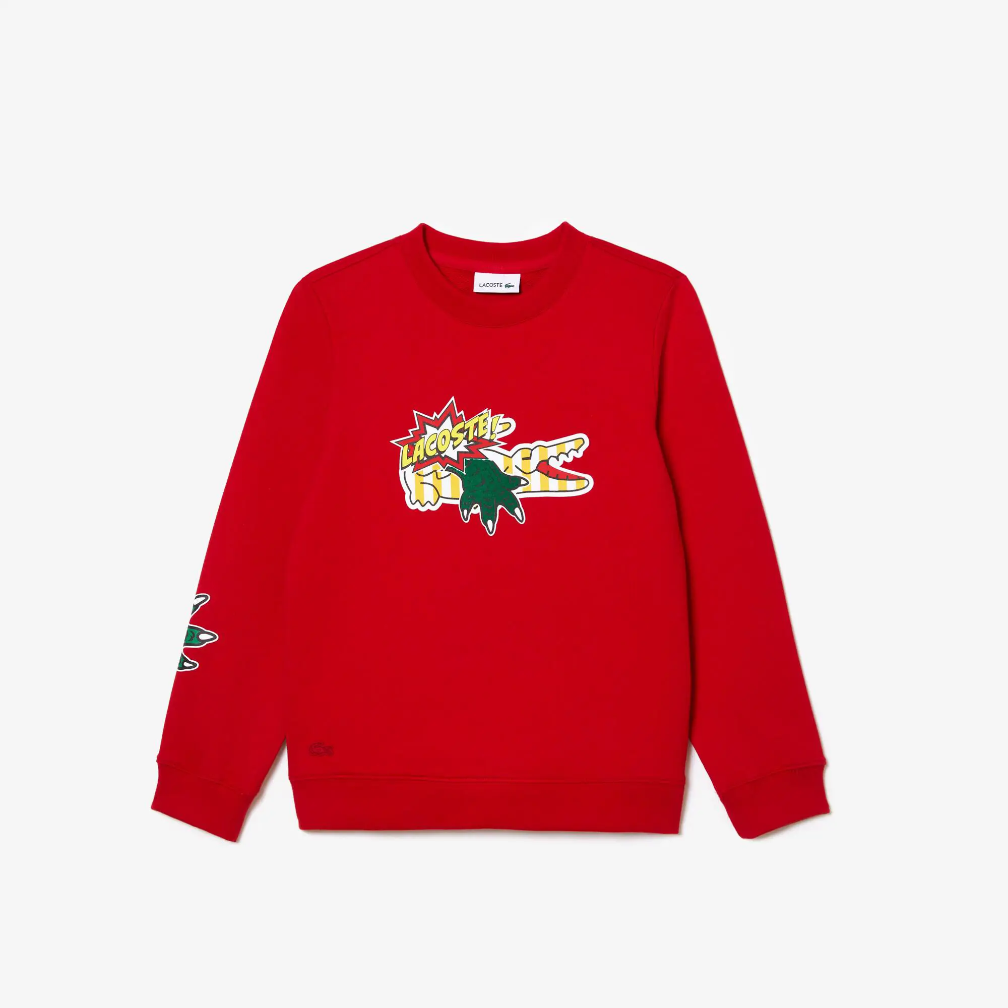 Lacoste Sweatshirt de algodão orgânico com estampado de banda desenhada Holiday para criança. 1