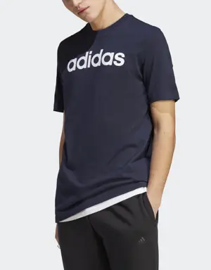 Adidas T-shirt avec logo brodé linéaire en jersey Essentials