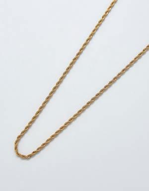 Dainty Rope Chain Necklace gold