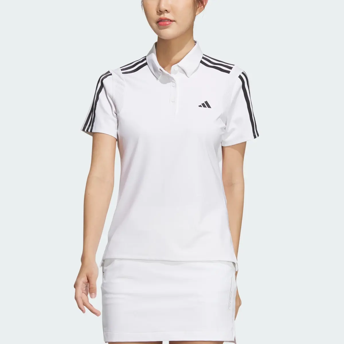 Adidas HEAT.RDY 3-Stripes Short Sleeve Polo Shirt. 1