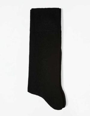 Men’s Thin Bamboo Jacquard Socks BLACK - BLACK
