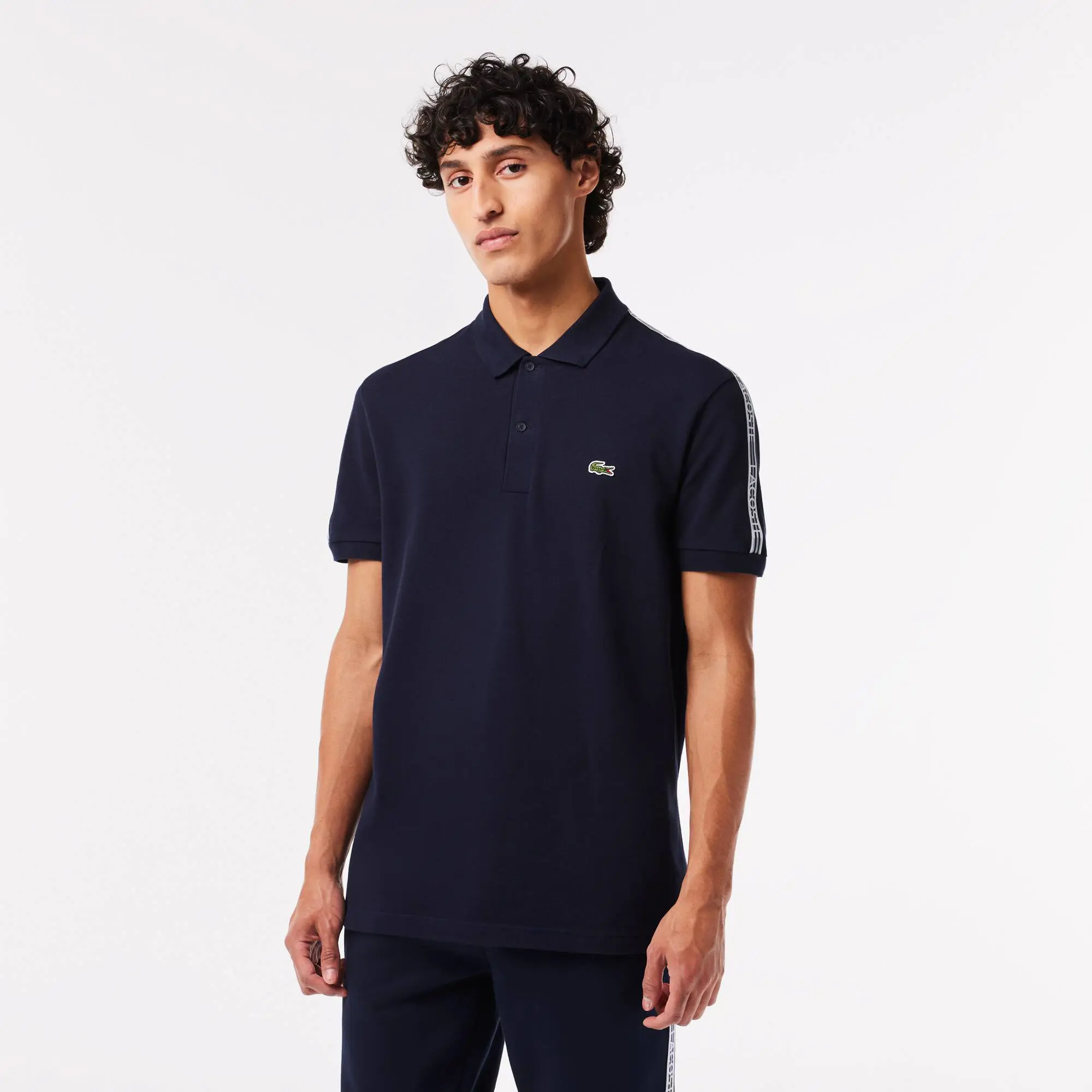 Lacoste Herren LACOSTE Poloshirt aus Piqué mit Logostreifen. 1