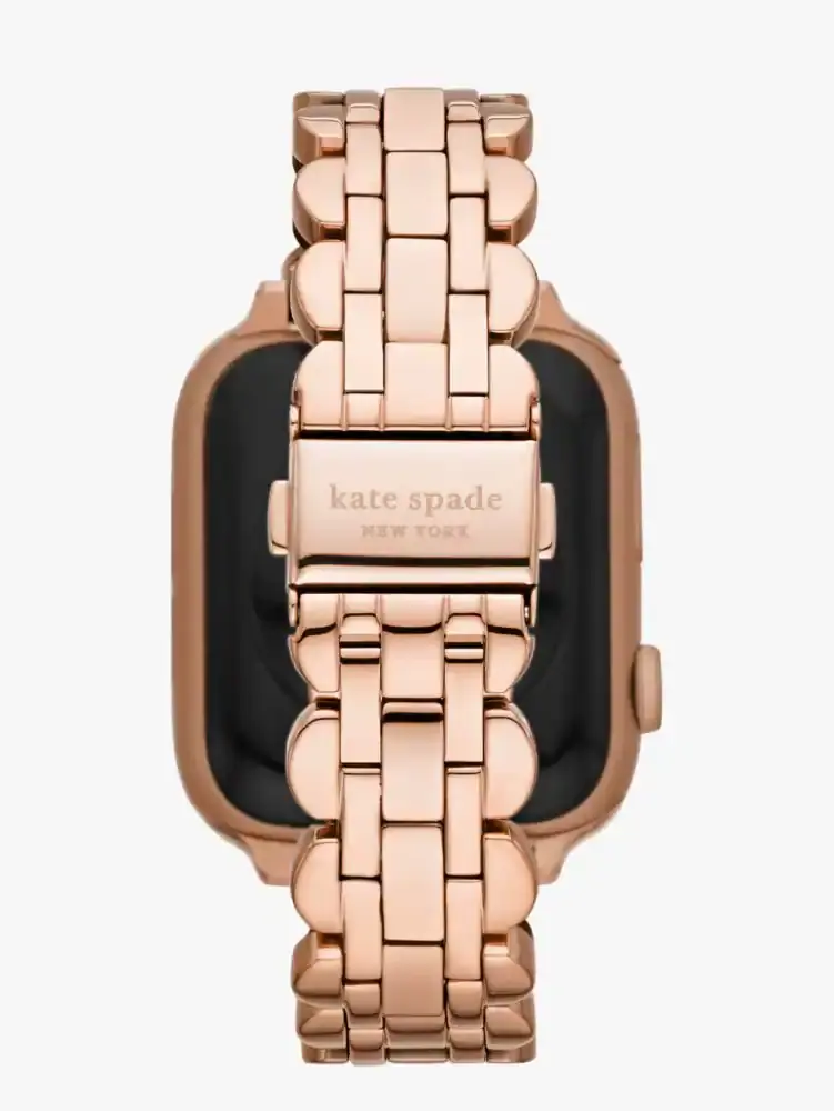 Kate Spade Rose Gold-tone Scallop Link Stainless Steel Bracelet 42/44/45mm Band For Apple Watch®. 2