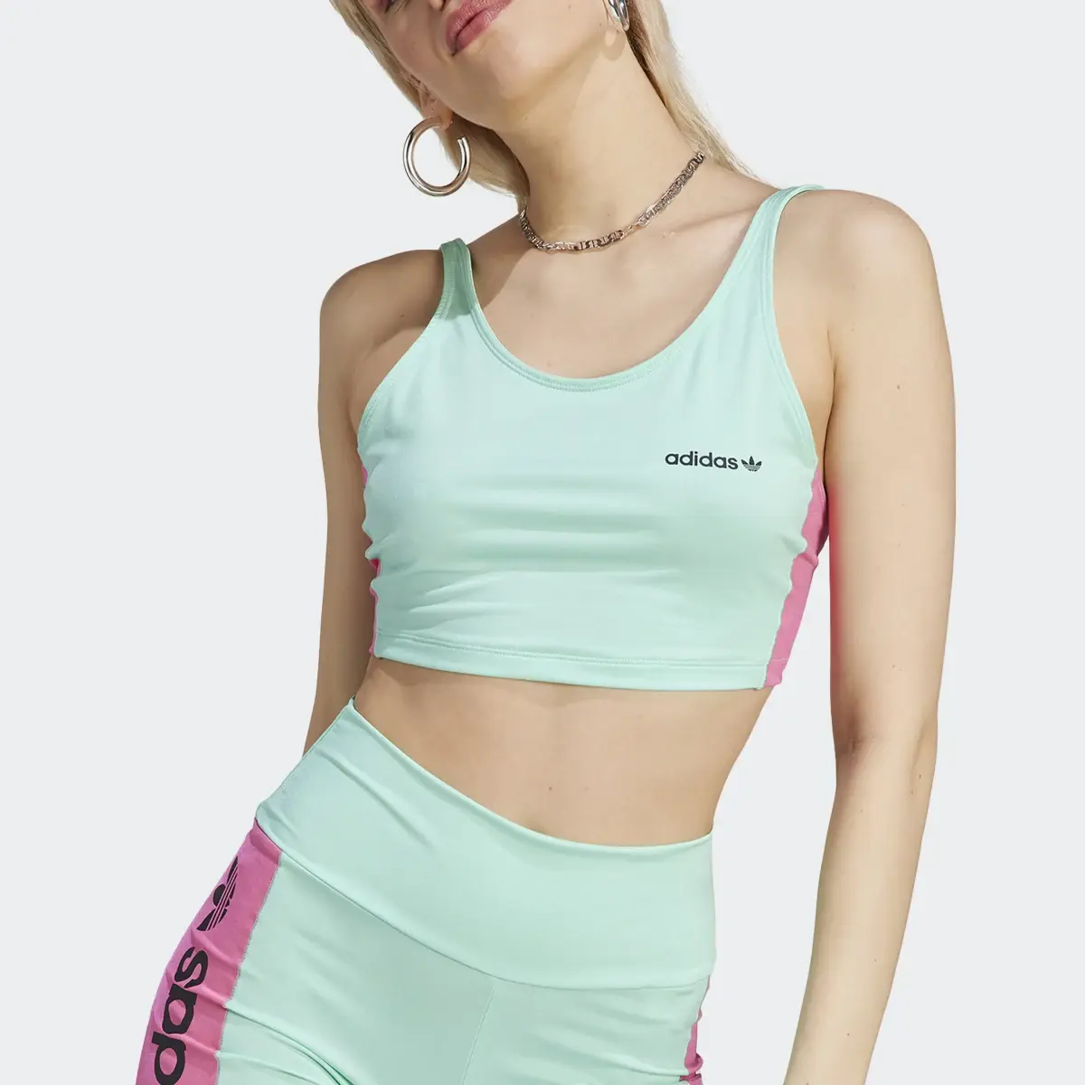 Adidas Originals High Shine Crop Top. 1