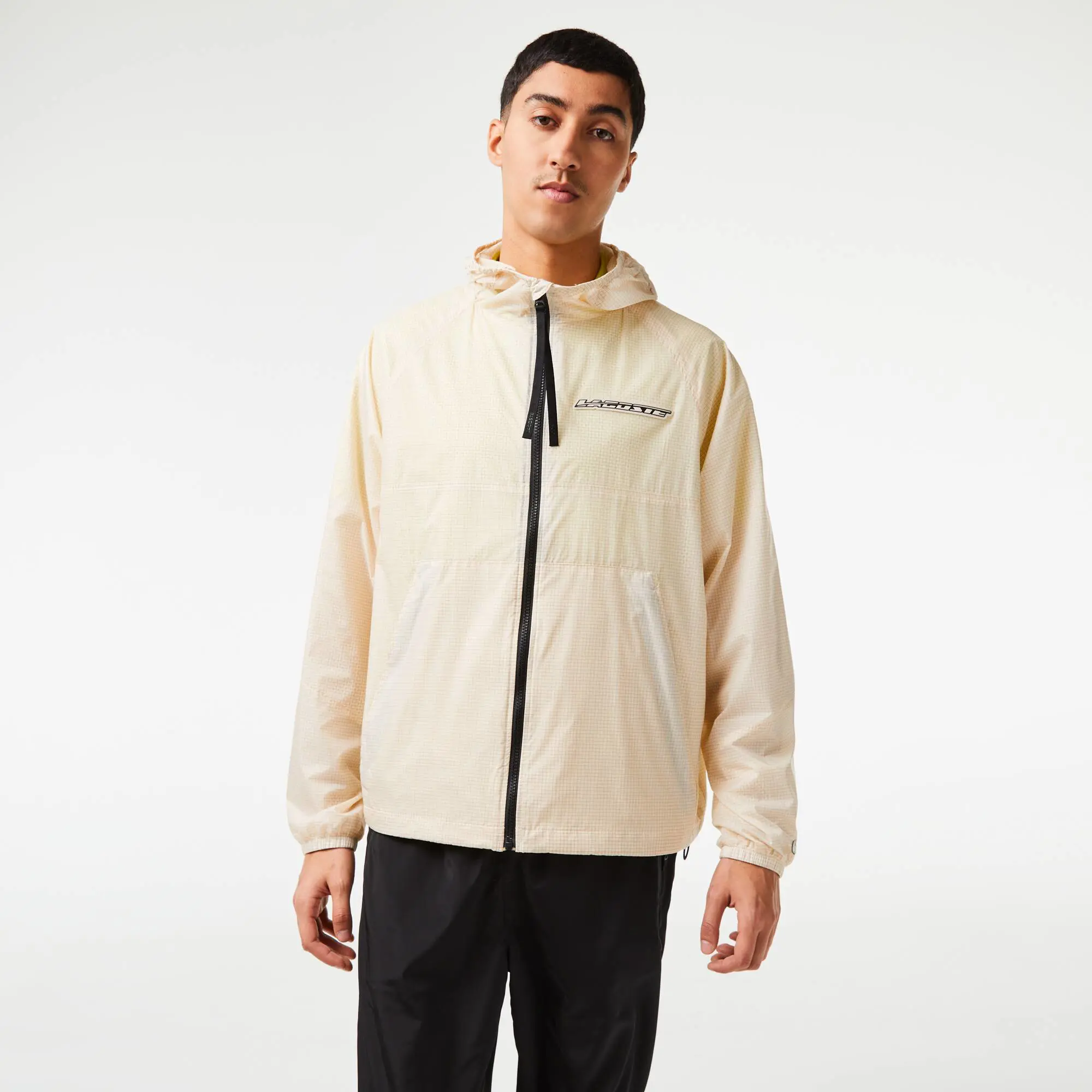 Lacoste Men’s Lacoste Short Zipped Hooded Jacket. 1