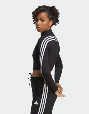 Adidas Future Icons 3-Stripes Mock Neck Kısa Üst. 3 Adidas Future Icons 3-Stripes Mock Neck Kısa Üst. 3