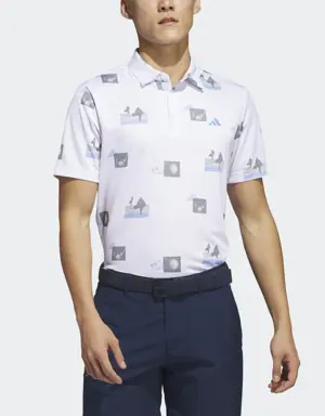 Allover-Print Golf Polo Shirt