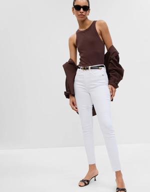 Gap Rib Halter Tank Top brown