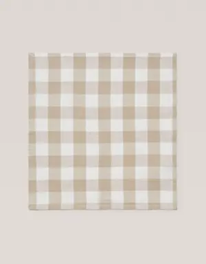 Cotton and linen square napkin