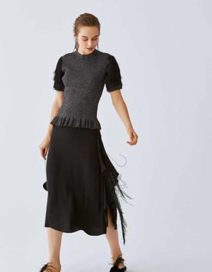 Asymmetric Ruffle Skirt