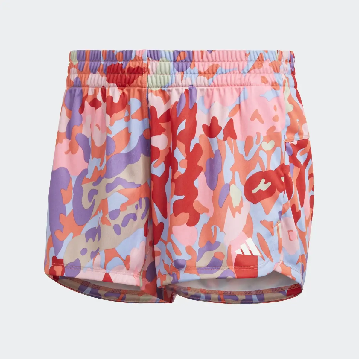 Adidas Pacer AEROREADY Train Essentials Minimal Branding Floral Print Shorts. 3