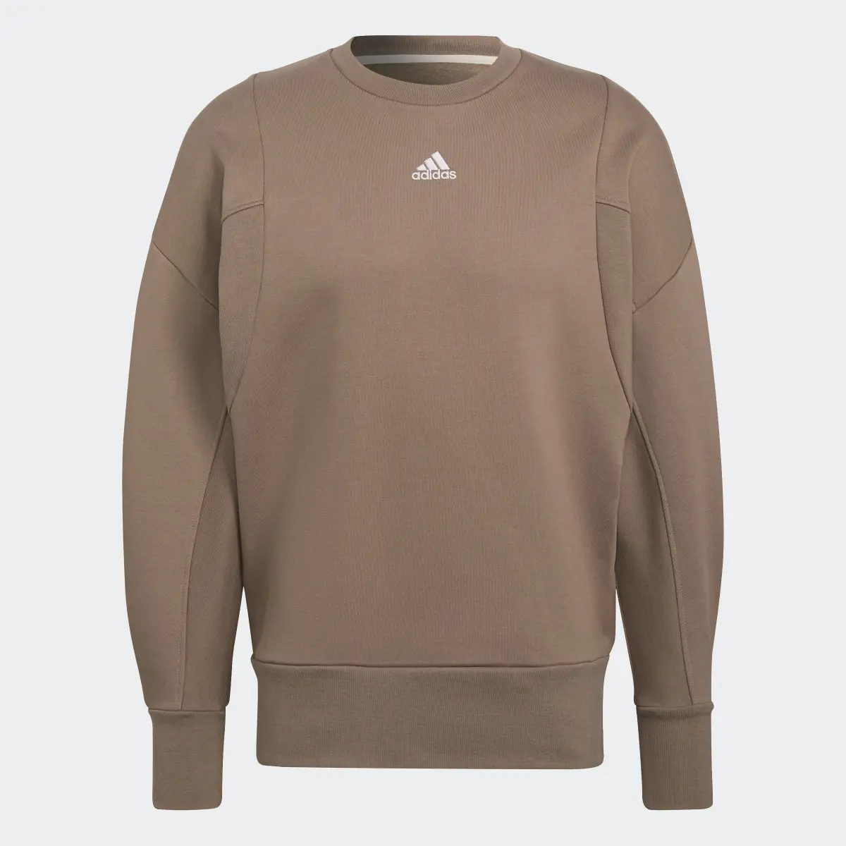 Adidas Studio Lounge Fleece Sweatshirt. 1