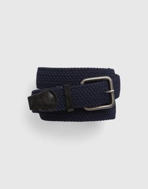 Braided Stretch Belt blue