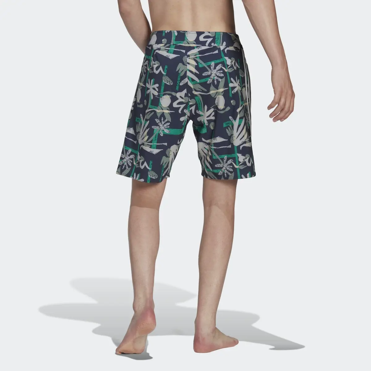 Adidas Seasonal Floral Beach Tech Shorts. 3