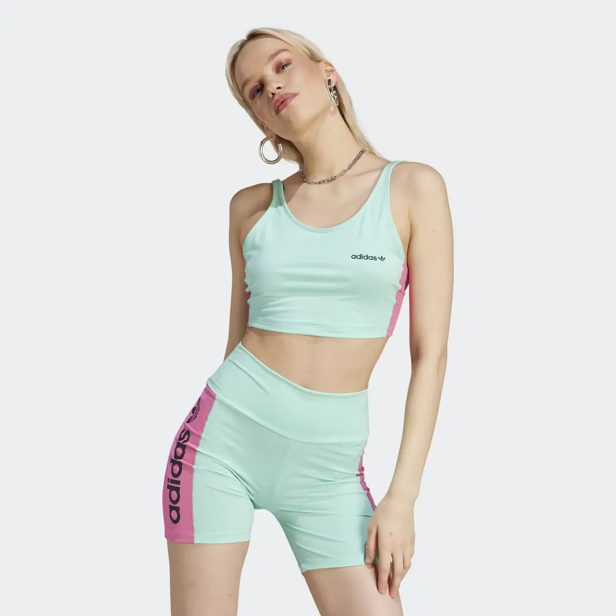 Adidas Originals High Shine Crop Top. 2