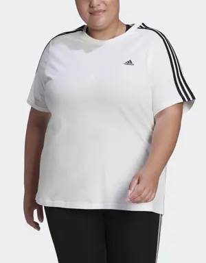 Adidas Essentials Slim 3-Stripes T-Shirt (Plus Size)