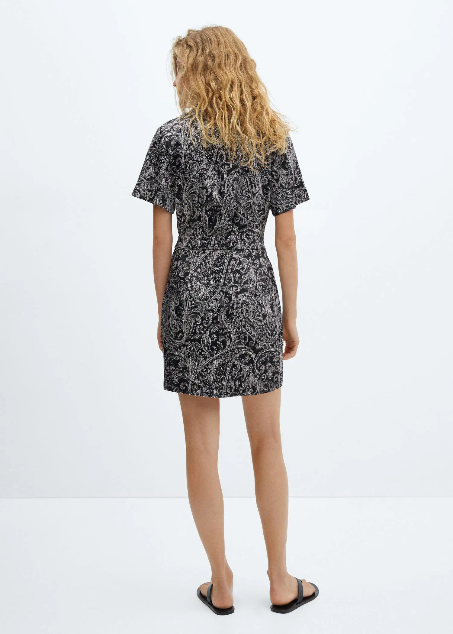 Mango Paisley-print shirt dress. 3