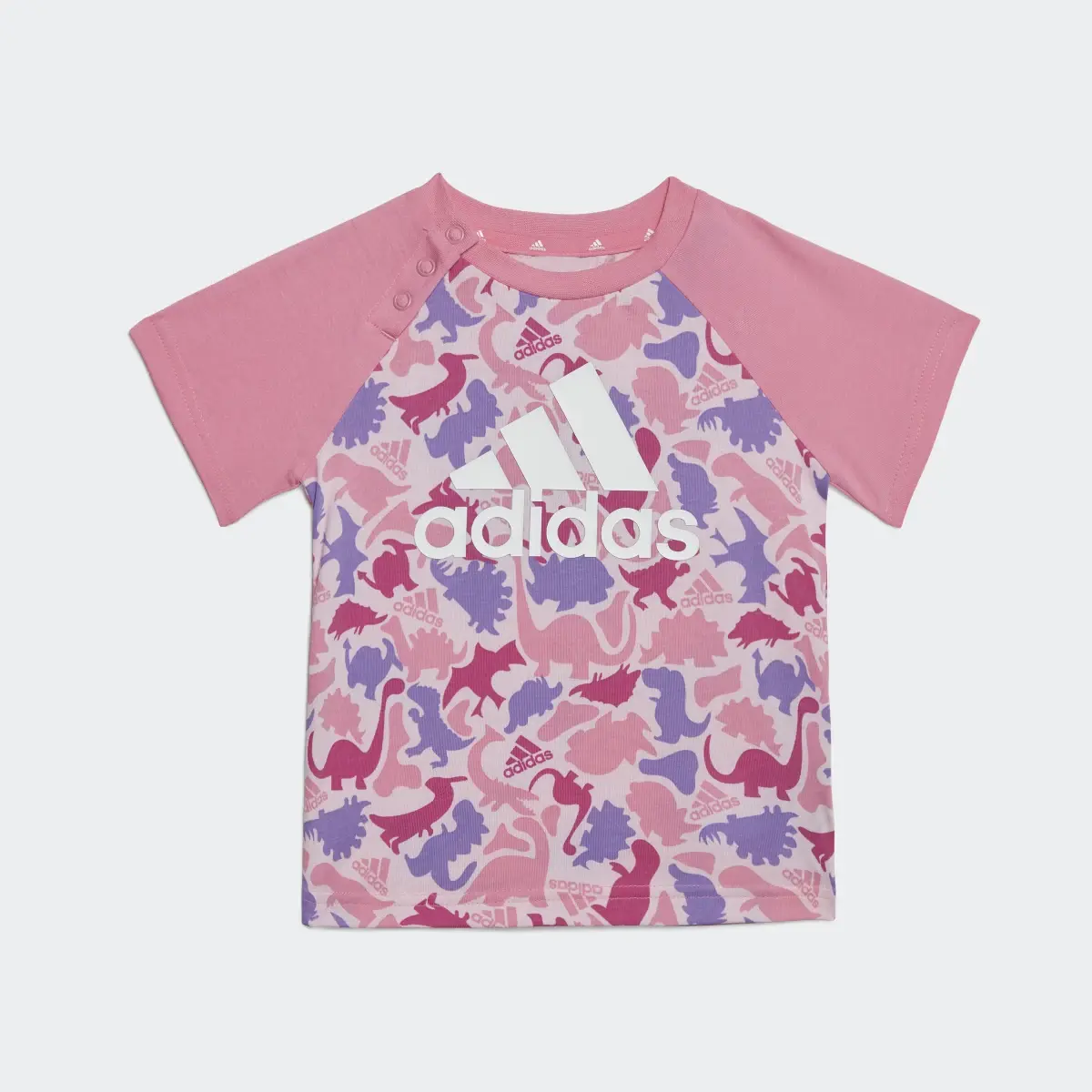 Adidas Conjunto Estampado de Playera y Shorts Dino Camuflaje. 3