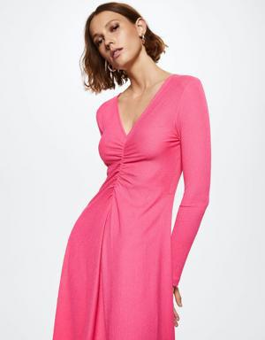 Ruched detail dress