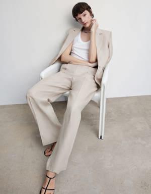 Linen suit trousers