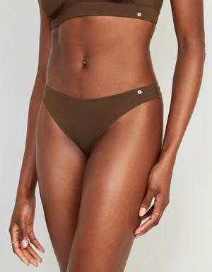 Low-Rise Soft-Knit No-Show Thong Underwear brown