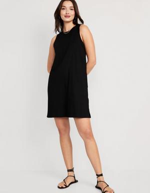 Sleeveless Vintage A-Line Mini Shift Dress for Women black