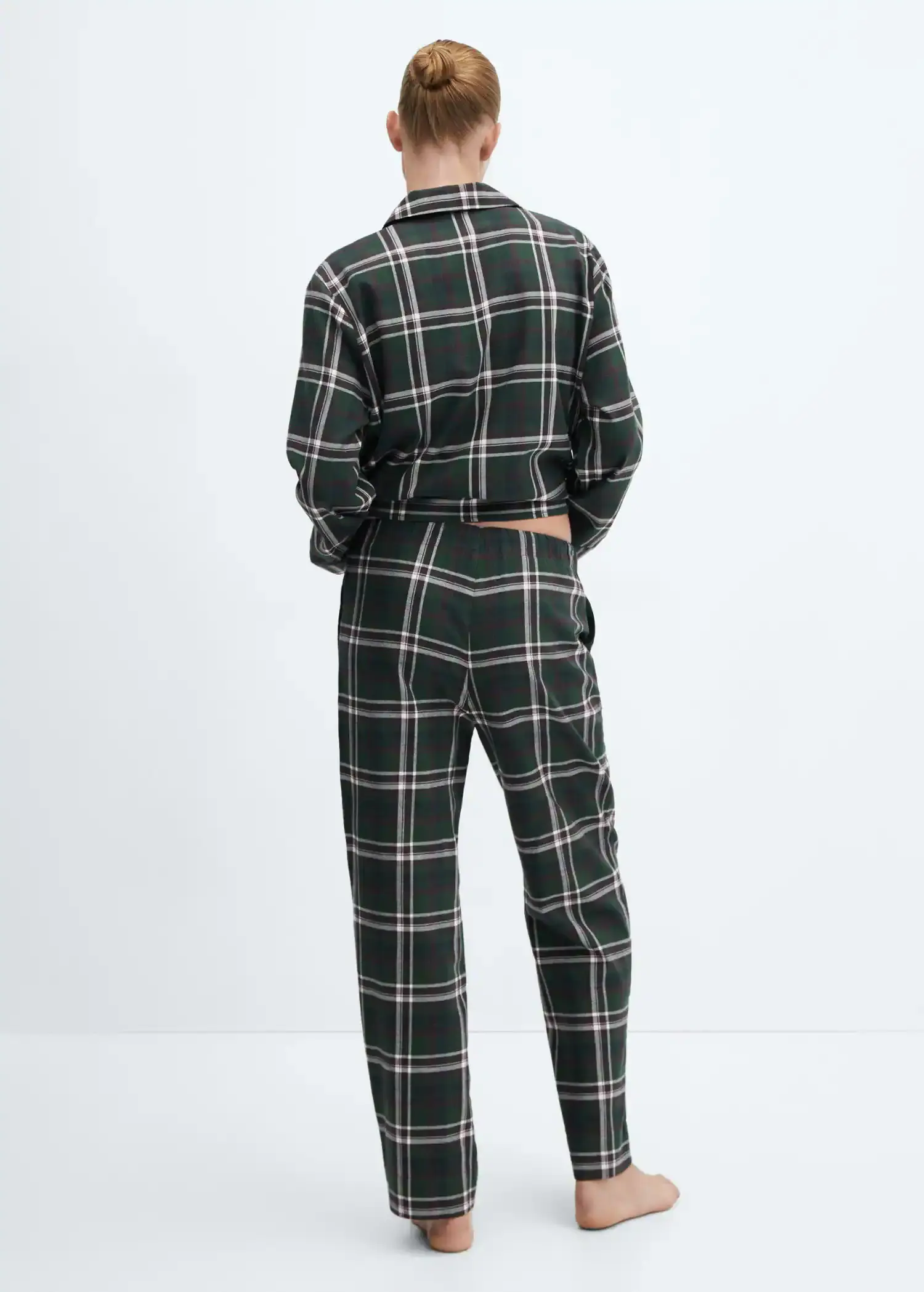 Mango Flannel cotton pyjama trousers. 3