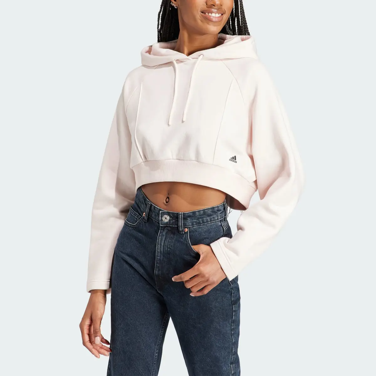 Adidas The Safe Place Crop Hoodie. 1