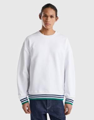 crew neck sweatshirt in pure cotton