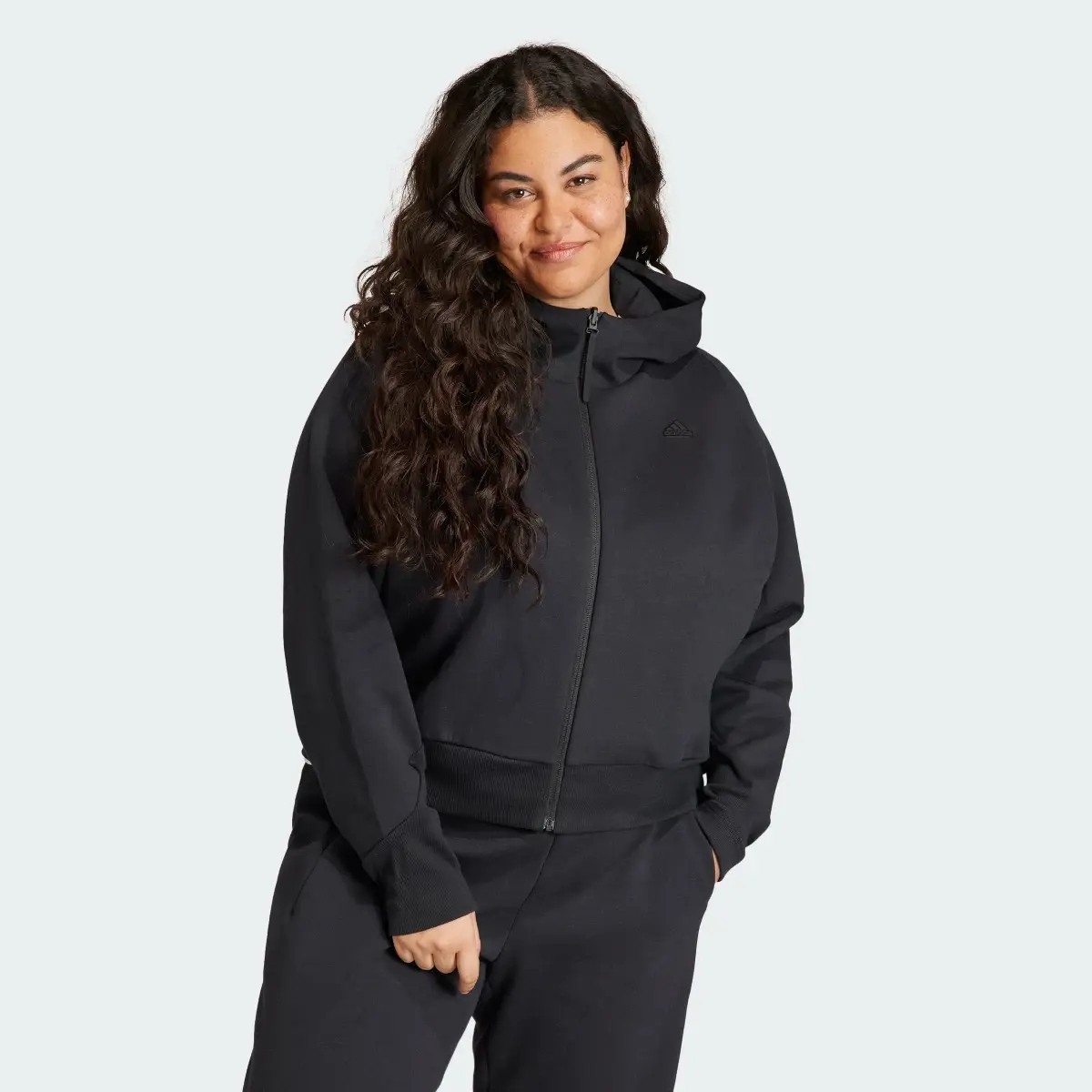 Adidas Z.N.E. Full-Zip Hoodie (Plus Size). 2