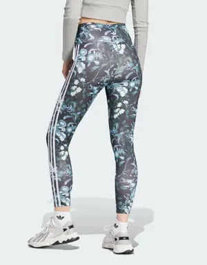 Adidas Allover Print Flower Leggings. 2 Adidas Allover Print Flower Leggings. 2