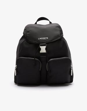 Unisex Branded Nylon Flap Backpack