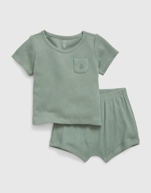 Baby Rib 2-Piece Outfit Set green