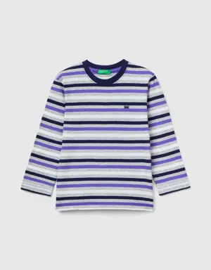 striped t-shirt in 100% cotton