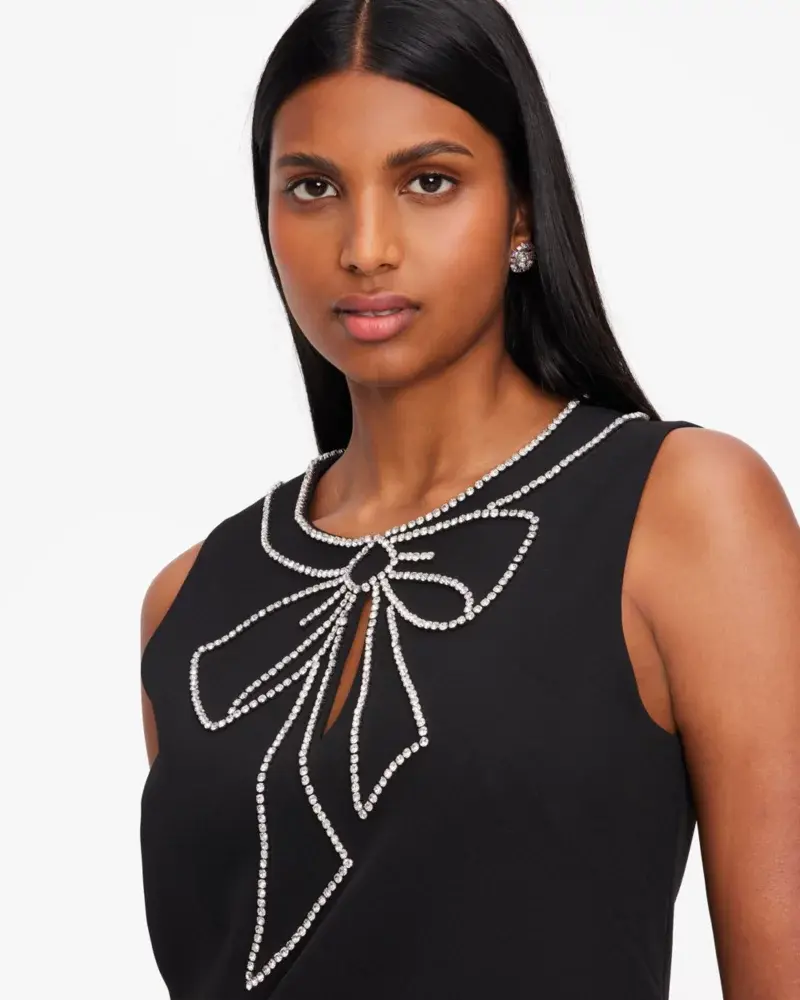 Kate Spade Embellished Bow Crepe Dress. 2