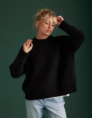 77 Premium Mohair-Blend Boyfriend Sweater