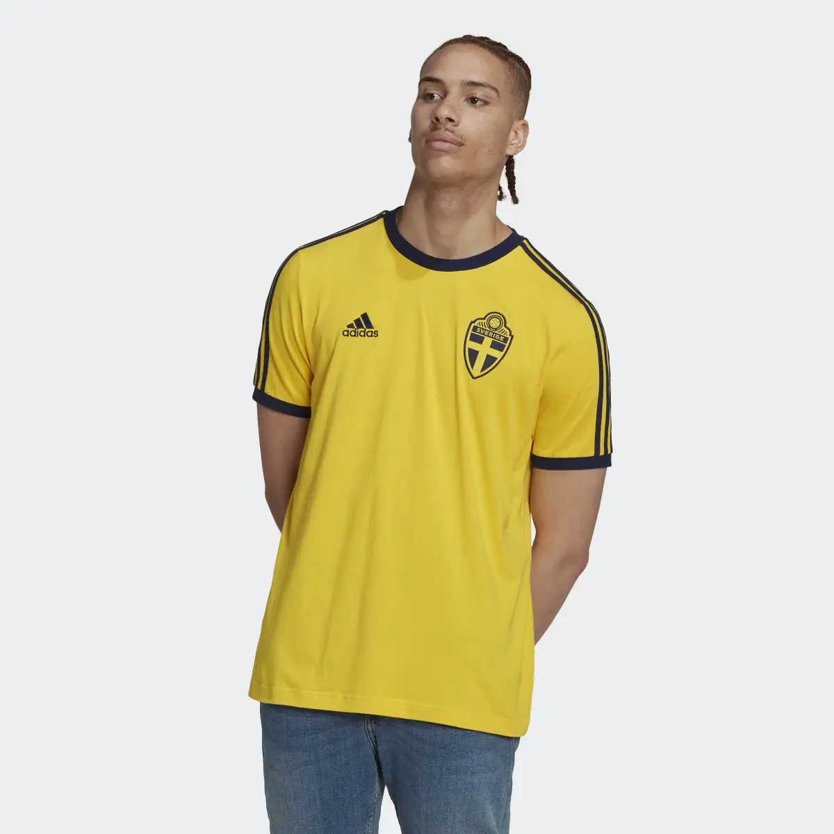 Adidas Sweden 3-Stripes T-Shirt. 2